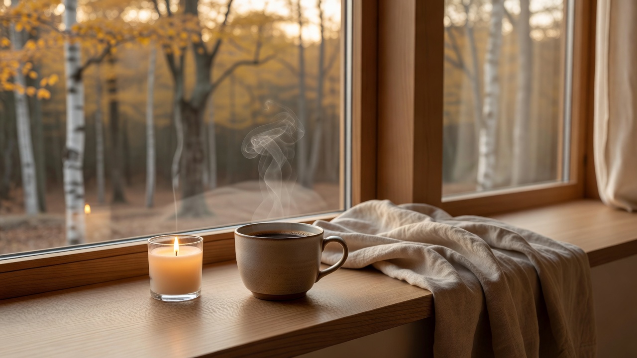 Koffie en linnen detail