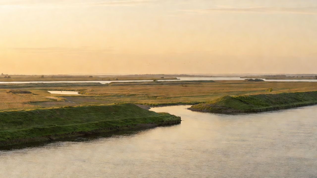 De Ooijpolder en de Waal bij Nijmegen