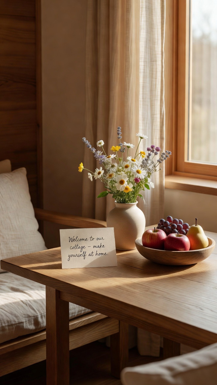Een warm welkom in de cottage